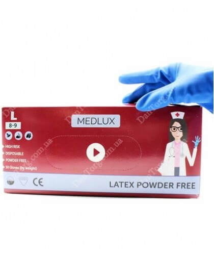 Перчатка медицинская резиновая Ambulance MEDLUX